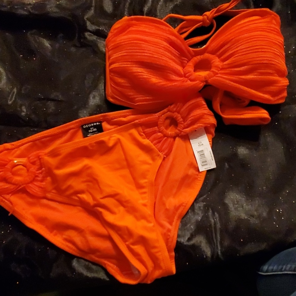 Orange Mesh Bikini